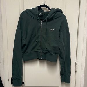Kith Cropped Zip-Up Hoodie